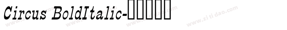 Circus BoldItalic字体转换